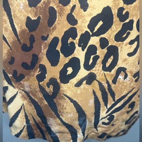FU DA Leopard Print 100% Silk Shirt size S - Picture 3 of 9